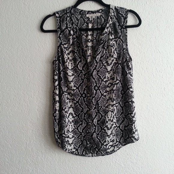 Daniel Rainn | sleevless snake print blouse size S - Picture 2 of 4